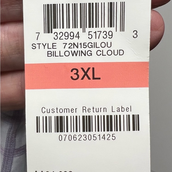 Men’s Tasso Elba 3XL shirt in light blue/ purple grid. Modern fit. NWT - Picture 5 of 6